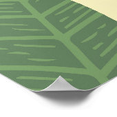 ゼブラ ジャングル サファリ エキゾチック パームリーフ 保育園 ポスター (角)