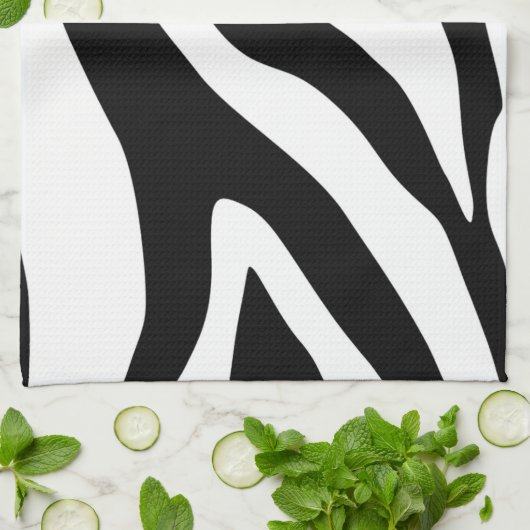 ゼブラ,ゼブラ印刷,ゼブラ模様,サファリ,アフリカ, キッチンタオル (折り畳み)