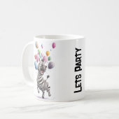 ゼブラ，パーティー コーヒーマグカップ (正面左)