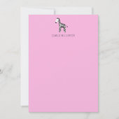 ゼブラ ピンク ノートカード (正面)