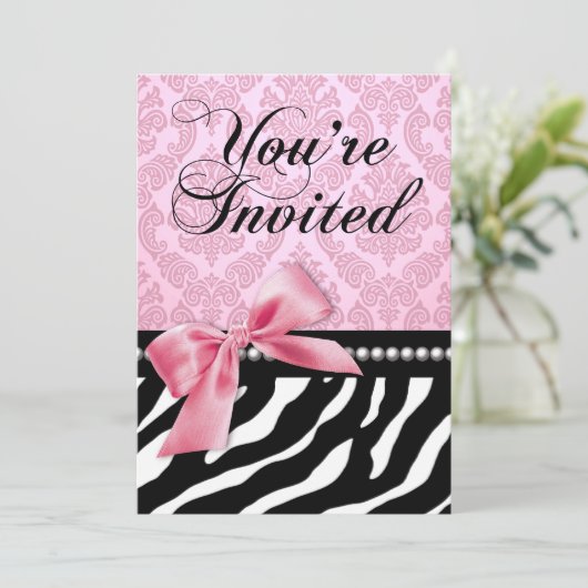 ゼブラ・ファシエーション 40歳の誕生日パーティー 招待状 (スタンド正面)