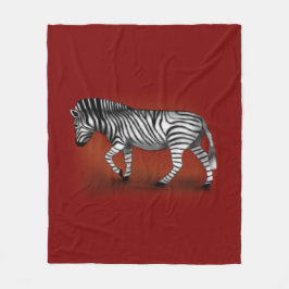 「ゼブラ」 フリースブランケット