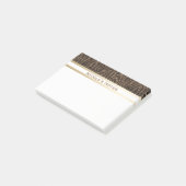 ゼブラ ブラウン ゴールド グリッター グラム トレンディー オーダーメイド ポストイット (アングル)