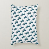 ゼブラ ブラック & ブルー シルエット アクセントクッション (正面(垂直))