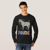 ゼブラ プライド レインボー 動物 LGBTQIA メンズ レディース ガールズ Tシャツ (正面フル)
