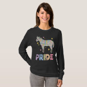 ゼブラ プライド レインボー 動物 LGBTQIA 男女 女子 Tシャツ (正面フル)