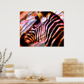 ゼブラ ポスター (キッチン)