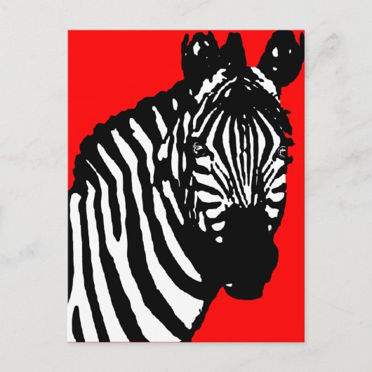 ゼブラ。 ポストカード (正面)
