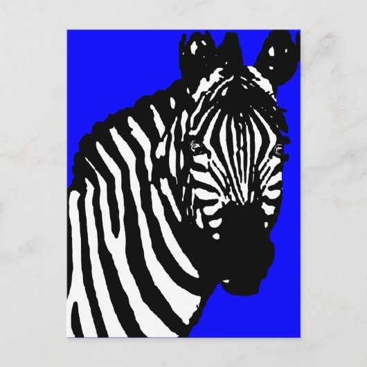 ゼブラ。 ポストカード (正面)