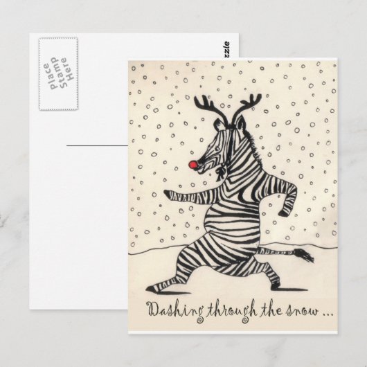 ゼブラ ポストカード (正面/裏面)