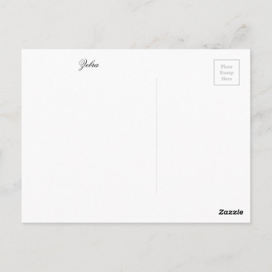 ゼブラ ポストカード (裏面)