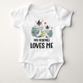 ゼブラ マーマが愛してる ベビーボディスーツ (正面)