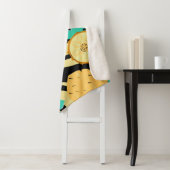 ゼブラ、モンステラ、パイナップル：夏のパターン。 シェルパブランケット (インサイチュ)