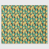 ゼブラ、モンステラ、パイナップル：夏のパターン。 ラッピングペーパー (フラット)