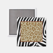ゼブラ&レオパード流行のプリントマグネット マグネット (正面/裏面)