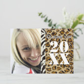 ゼブラ・レオパード・プリント、卒業発表 招待状 (スタンド正面)