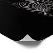 ゼブラ、白黒の写真 ポスター (角)