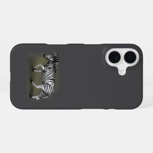「ゼブラ」 iPhone 16ケース (裏面横)