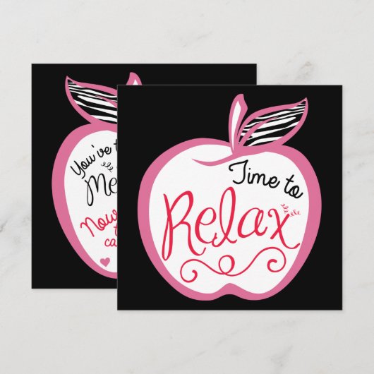 ゼブラABCの先生鑑賞票 (正面/裏面)