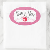 ゼブラABCズピンクバッグラベル 楕円形シール (バッグ)