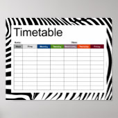 ゼブラAnimalprint ポスター (正面)