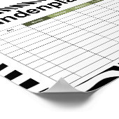 ゼブラAnimalprint ポスター (角)