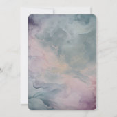 ゼブラOhベビーブルーフローラベビーシャワー 招待状 (裏面)