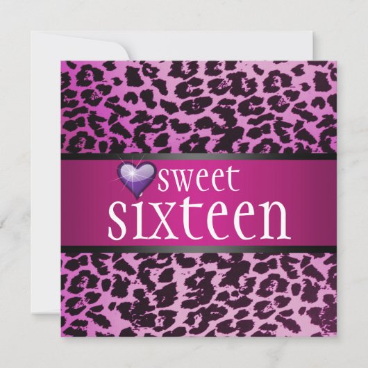ゼブラSweet sixteen招待状 招待状 (正面)