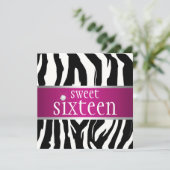 ゼブラSweet sixteen招待状 招待状 (スタンド正面)