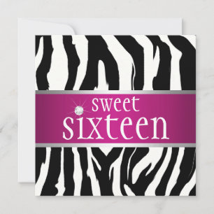 ゼブラSweet sixteen招待状 招待状
