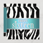 ゼブラSweet sixteen招待状 招待状 (正面/裏面)