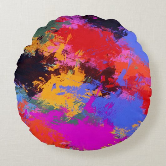 ゼブ絵を描ラ ラウンドクッション (正面)