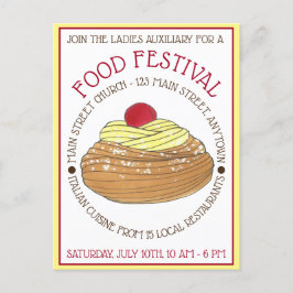 ゼポールペストリーイタリアンシシリア料理フェスティバル インビテーションポストカード