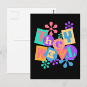 ゼム/彼女たち。LGBT+プライド。愛が勝つ。 ポストカード (正面/裏面)