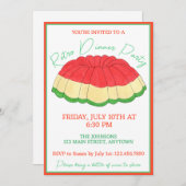 ゼラチンサラダヴィンテージレトロディナーパーティー 招待状 (正面/裏面)