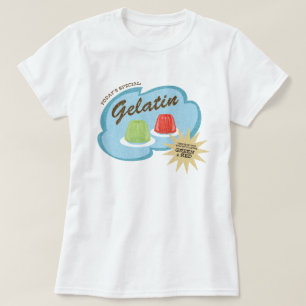 ゼラチンin 2ユーミーフレーバーズおもしろいレトロデザイン tシャツ