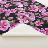 ゼラニウムの枝、水色のピンクの芽。 シェルパブランケット (3/4)