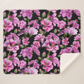 ゼラニウムの枝、水色のピンクの芽。 シェルパブランケット (正面(横))