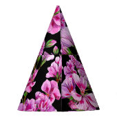 ゼラニウムの枝、水色のピンクの芽。 パーティーハット (裏面)