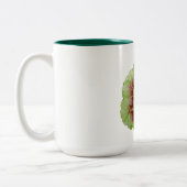 ゼラニウムの緑15のozのツートーンマグ(4)の1 ツートーンマグカップ (左)