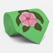 ゼラニウムの花のウミガメのタイ ネクタイ (ロール)