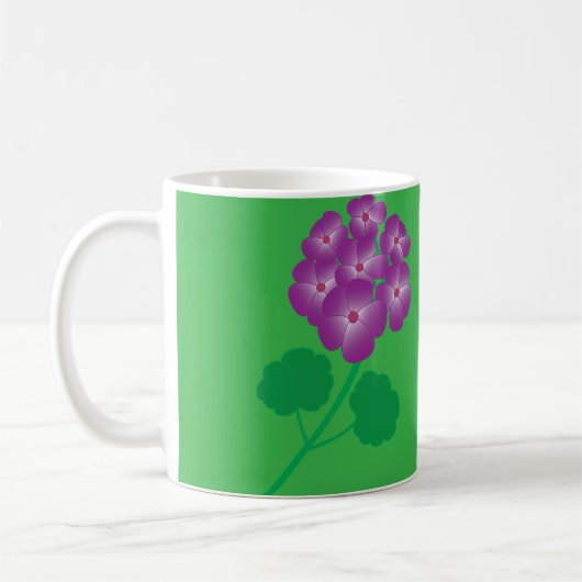 ゼラニウムの花 コーヒーマグカップ (左)