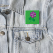 ゼラニウムの花 缶バッジ (インサイチュ)