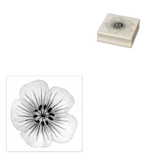 ゼラニウムガーデンフラワーファリアリティ ラバースタンプ (押印)