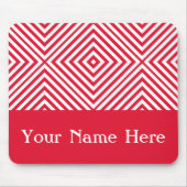 ゼラニウムダイヤモンドシェブロン名前をカスタムする マウスパッド (正面)