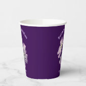 ゼラニウムパーソナライズされた花結婚のブライダル 紙コップ (左)