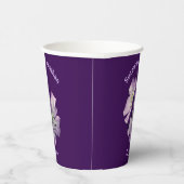 ゼラニウムパーソナライズされた花結婚のブライダル 紙コップ (右)