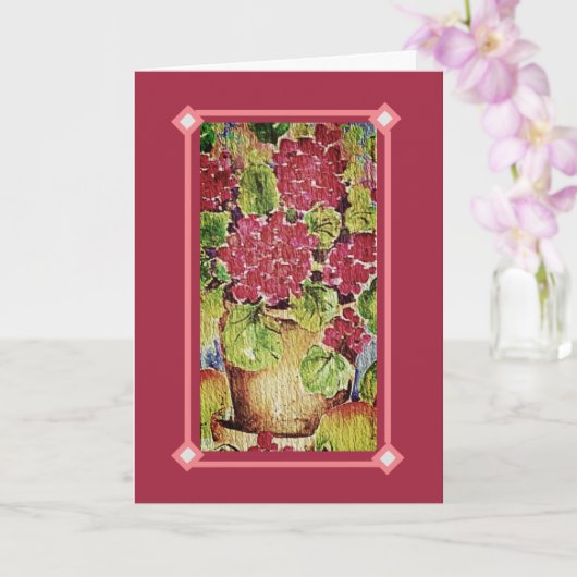 ゼラニウムピンクハッピーマザーズデイ カード (蘭)