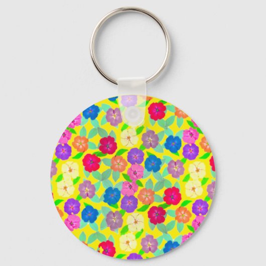 ゼラニウムフラワーキーチェーン キーホルダー (正面)