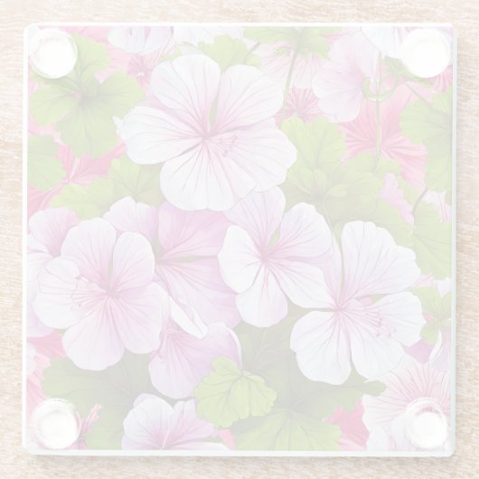 ゼラニウムフラワーコースター ガラスコースター (裏面)